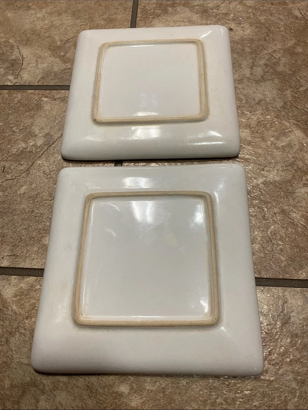 Farm Fresh Ceramic Serving /Sandwich Plates - White, Red & Orange